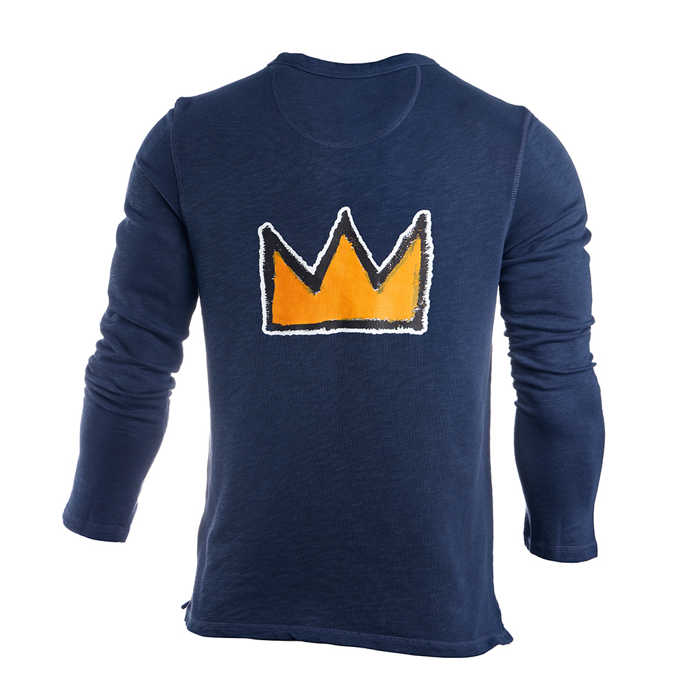 SUDADERA PEZ BASQUIAT AZUL MARINO image number null