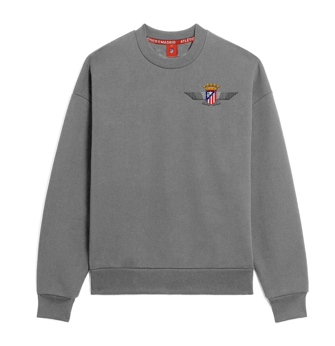 SUDADERA GRIS ESCUDO ATLÉTICO AVIACIÓN image number null